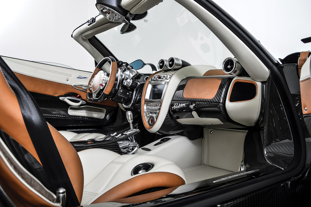 Interior of 2018 Pagani Huayra Roadster offered at RM Sotheby’s Arizona live auction 2020